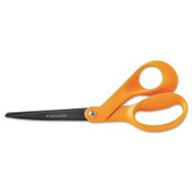 Fiskars® Our Finest Scissors, 8" Long, 3.1" Cut Length, Orange Offset Handle Item: FSK1999701007