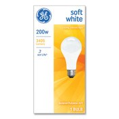 GE Incandescent Basic Bulb, A21, 200 W, Soft White Item: GEL11585