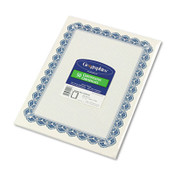 Geographics® Archival Quality Parchment Paper Certificates, 11 x 8.5, Horizontal Orientation, Blue with Blue Royalty Border, 50/Pack Item: GEO22901