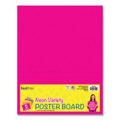 Royal Brites Premium Coated Poster Board, 11 x 14, Assorted Neon Colors, 5/Pack Item: GEO23500S