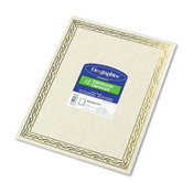 Geographics® Foil Stamped Award Certificates, 8.5 x 11, Gold Serpentine with White Border, 12/Pack Item: GEO44407