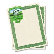 Geographics® Award Certificates, 8.5 x 11, Natural with Green Braided Border, 15/Pack Item: GEO49016