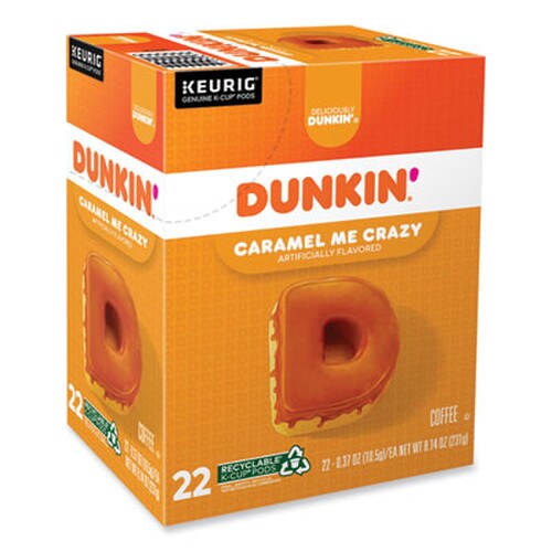Dunkin Donuts® K-Cup Pods, Caramel Me Crazy, 22/Box Item: GMT1277