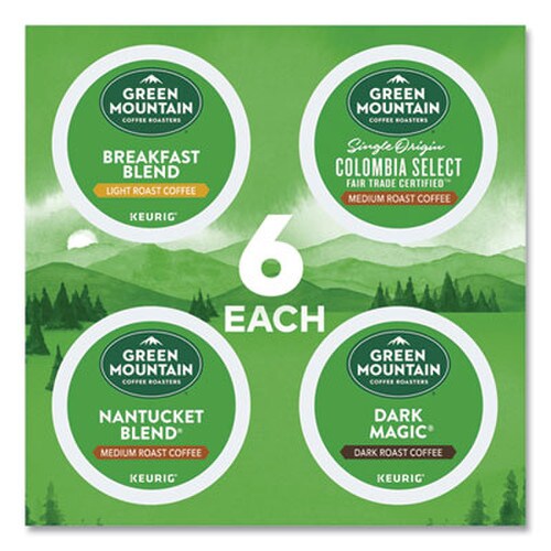 Green Mountain Coffee® Regular Variety Pack Coffee K-Cups, Assorted Flavors, 24/Box Item: GMT9974