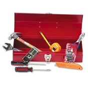 Great Neck® 16-Piece Light-Duty Office Tool Kit, Metal Box, Red Item: GNSCTB9