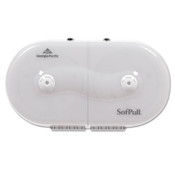 Georgia Pacific® Professional SofPull Mini Centerpull Twin-Roll Bath Tissue Dispenser, 16.1 x 7 x 9, White Item: GPC56518