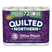 Quilted Northern® Ultra Plush Bathroom Tissue, Mega Rolls, Septic Safe, 3-Ply, White, 284 Sheets/Roll, 18 Rolls/Carton Item: GPC874685