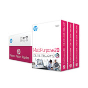 HP Papers MultiPurpose20 Paper, 96 Bright, 20 lb Bond Weight, 8.5 x 11, White, 500 Sheets/Ream, 3 Reams/Carton Item: HEW112530