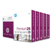 HP Papers Premium24 Paper, 98 Bright, 24 lb Bond Weight, 8.5 x 11, Ultra White, 500 Sheets/Ream, 5 Reams/Carton Item: HEW115300