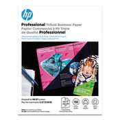 HP Professional Trifold Business Paper, 48 lb, 8.5 x 11, Glossy White, 150/Pack Item: HEW4WN12A