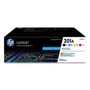 HP HP 201A, (CF400A-Q) 4-Pack Black/Cyan/Magenta/Yellow Original LaserJet Toner Cartridges Item: HEWCF400AQ1