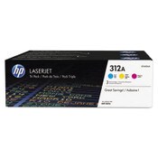 HP HP 312A (CF440A-M) 3-pack Cyan/Magenta/Yellow Original LaserJet Toner Cartridges Item: HEWCF440AM