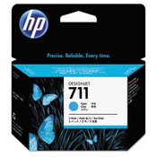 HP HP 711, (CZ134A) 3-pack Cyan Original Ink Cartridges Item: HEWCZ134A