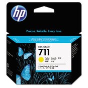 HP HP 711, (CZ136A) 3-pack Yellow Original Ink Cartridges Item: HEWCZ136A