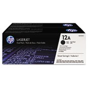 HP HP 12A, (Q2612D) 2-Pack Black Original LaserJet Toner Cartridges Item: HEWQ2612D
