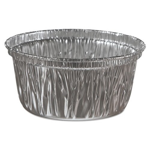 HFA® Aluminum Baking Cups, 4 oz, 3.38" Diameter x 1.56"h, 1,000/Carton Item: HFA34130