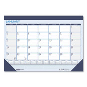 House of Doolittle™ Recycled Contempo Desk Pad Calendar, 18.5 x 13, White/Blue Sheets, Blue Binding, Blue Corners, 12-Month (Jan to Dec): 2024 Item: HOD1516