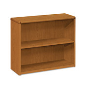 HON® 10700 Series Wood Bookcase, Two Shelf, 36w x 13 1/8d x 29 5/8h, Bourbon Cherry Item: HON10752HH