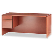 HON® 10700 Series "L" Workstation Desk with Three-Quarter Height Pedestal on Left, 66" x 30" x 29.5", Bourbon Cherry Item: HON10784LHH