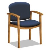 HON® 2111 Invitation Reception Series Wood Guest Chair, 23.5" x 22" x 33", Navy Seat, Navy Back, Harvest Base Item: HON2111CCU98