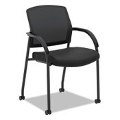 HON® Lota Series Guest Side Chair, 23" x 24.75" x 34.5", Black Seat, Black Back, Black Base Item: HON2285VA10