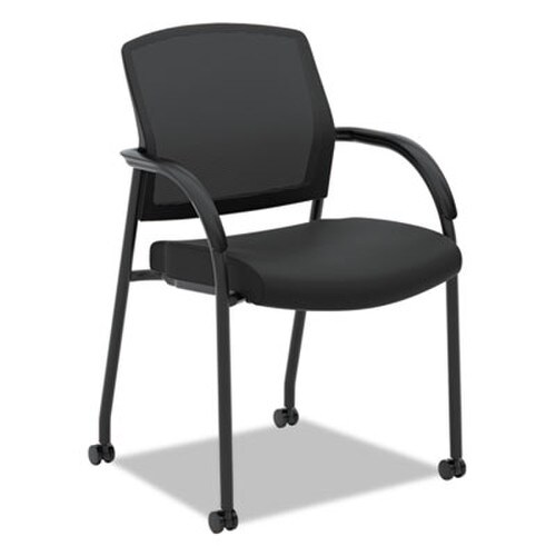 HON® Lota Series Guest Side Chair, 23" x 24.75" x 34.5", Black Seat, Black Back, Black Base Item: HON2285VA10