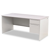 HON® 38000 Series Right Pedestal Desk, 66" x 30" x 29.5", Light Gray Item: HON38291RG2Q