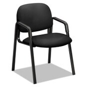 HON® Solutions Seating 4000 Series Leg Base Guest Chair, Fabric Upholstery, 23.5" x 24.5" x 32", Black Seat/Back, Black Base Item: HON4003CU10T