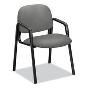 HON® Solutions Seating 4000 Series Leg Base Guest Chair, Fabric Upholstery, 23.5" x 24.5" x 32", Frost Seat/Back, Black Base Item: HON4003CU22T