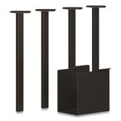 HON® Coze Writing Desk Post Legs with U-Storage Compartment, 5.75" x 28", Black, 4 Legs/Set Item: HONHLCPL29USP71