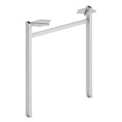 HON® Mod U-Leg, 23.75w x 2d x 27.86h, Silver Item: HONLPLLEG24USVR