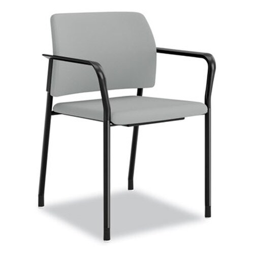 HON® Accommodate Series Guest Chair with Arms, Vinyl Upholstery, 23.5" x 22.25" x 32", Flint Seat/Back, Charblack Legs, 2/Carton Item: HONSGS6FBSX39CB