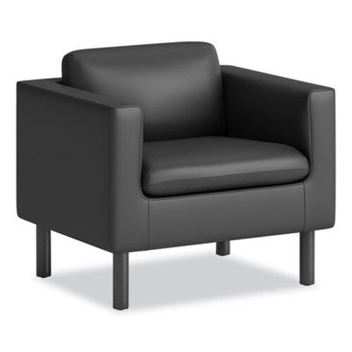 HON® Parkwyn Series Club Chair, 33" x 26.75" x 29", Black Seat, Black Back, Black Base Item: HONVP3LCHRBLK