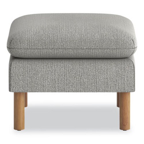 HON® Parkwyn Series Ottoman, 23" x 23" x 17.5", Gray/Oak Item: HONVP3LOTTGRY