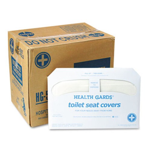 HOSPECO® Health Gards Toilet Seat Covers, 14.25 x 16.5, White, 250 Covers/Pack, 20 Packs/Carton Item: HOSHG5000CT
