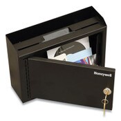 Honeywell Drop Box Safe with Keys, 9.9 x 3 x 7.1, 0.12 cu ft, Black Item: HWL6204