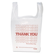 Inteplast Group Thank You Handled T-Shirt Bag, 0.167 bbl, 12.5 microns, 11.5" x 21", White, 900/Carton Item: IBSTHW1VAL
