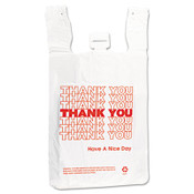 Inteplast Group HDPE T-Shirt Bags, 14 microns, 12" x 23", White, 500/Carton Item: IBSTHW2VAL