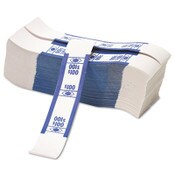 Iconex™ Color-Coded Kraft Currency Straps, Dollar Bill, $100, Self-Adhesive, 1000/Pack Item: ICX94190060