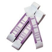 Iconex™ Color-Coded Kraft Currency Straps, $20 Bill, $2000, Self-Adhesive, 1000/Pack Item: ICX94190065