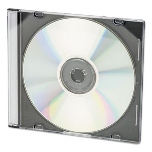 Innovera® CD/DVD Slim Jewel Cases, Clear/Black, 50/Pack Item: IVR85826