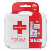 Johnson & Johnson® Red Cross® Mini First Aid To Go Kit, 12 Pieces, Plastic Case Item: JOJ8295