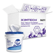 WypAll® Power Clean Wipers for Disinfectants, Sanitizers,Solvents WetTask Customizable Wet Wipe System, 140/Roll, 6 Rolls/1 Bucket/CT Item: KCC0621102