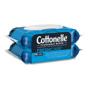 Cottonelle® Fresh Care Flushable Cleansing Cloths, 1-Ply, 3.73 x 5.5, White, 84/Pack, 8 Packs/Carton Item: KCC35970CT