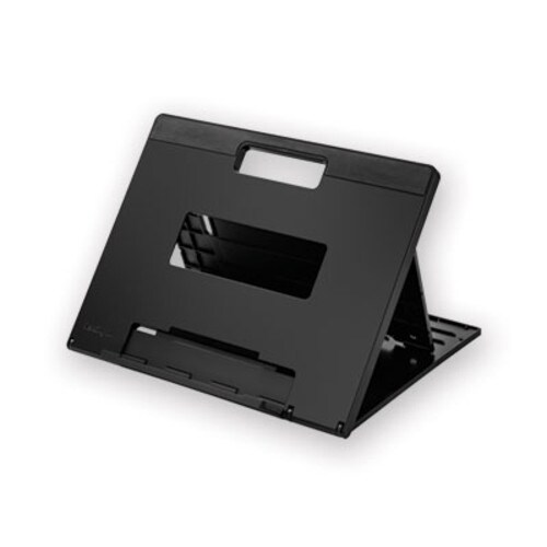 Kensington® SmartFit Easy Riser Laptop Cooling Stand, 13" x 9.5" x 0.8" to 7.1", Black, Supports 8 lbs Item: KMW50422