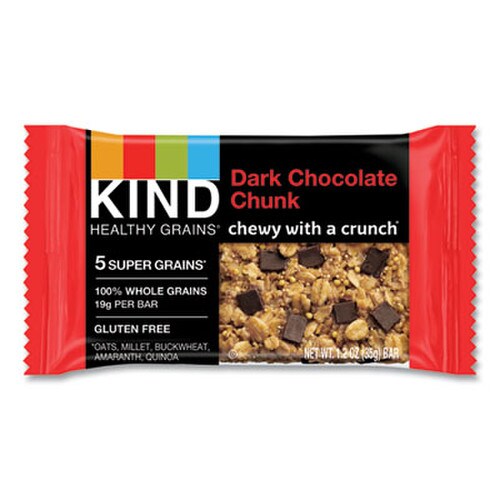 KIND Healthy Grains Bar, Dark Chocolate Chunk, 1.2 oz, 12/Box Item: KND18082