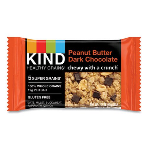KIND Healthy Grains Bar, Peanut Butter Dark Chocolate, 1.2 oz, 12/Box Item: KND18083