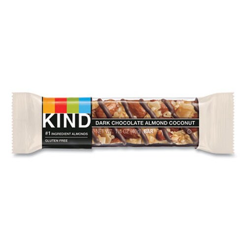 KIND Fruit and Nut Bars, Dark Chocolate Almond and Coconut, 1.4 oz Bar, 12/Box Item: KND19987