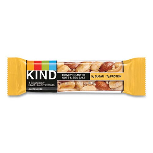 KIND Nuts and Spices Bar, Honey Roasted Nuts/Sea Salt, 1.4 oz Bar, 12/Box Item: KND19990