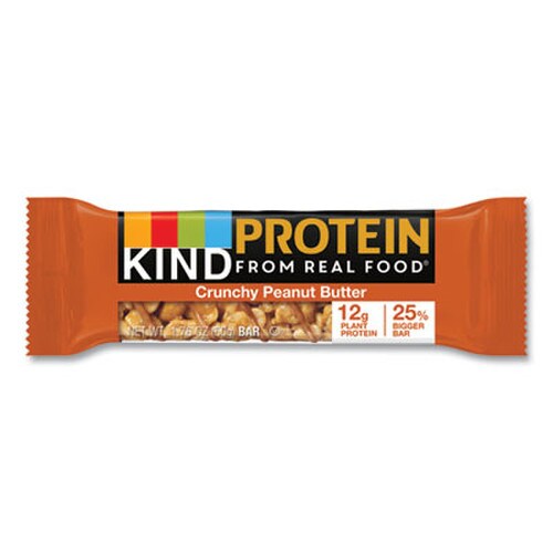KIND Protein Bars, Crunchy Peanut Butter, 1.76 oz, 12/Pack Item: KND26026